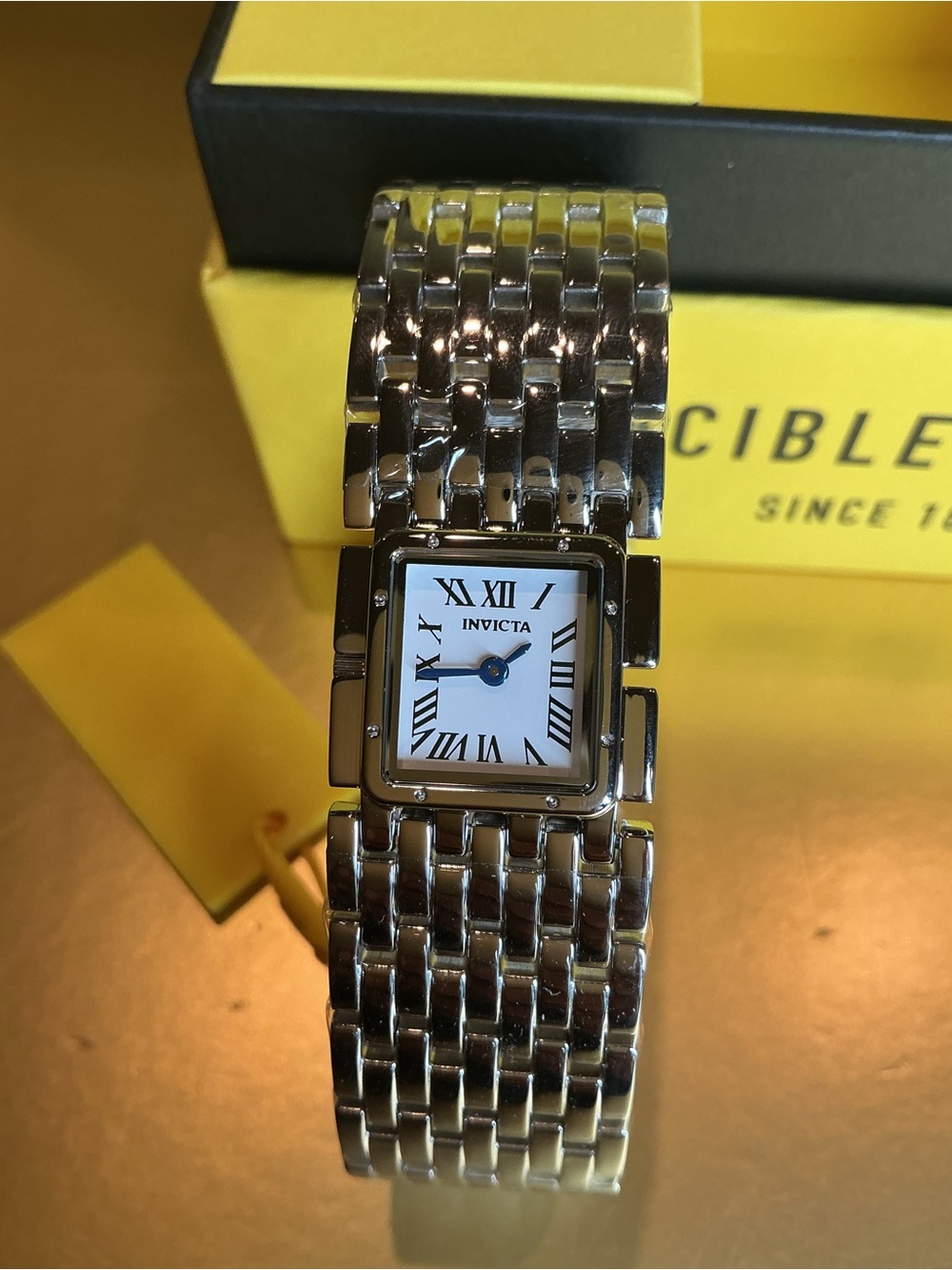Invicta Women’s Silver Stainless Steel Bracelet Watch with White Dial